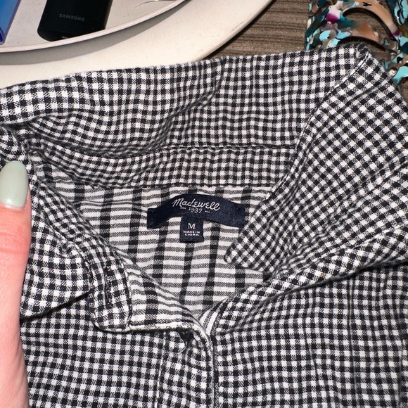 Madewell Monochrome Gingham Shirt - Picture 1 of 2